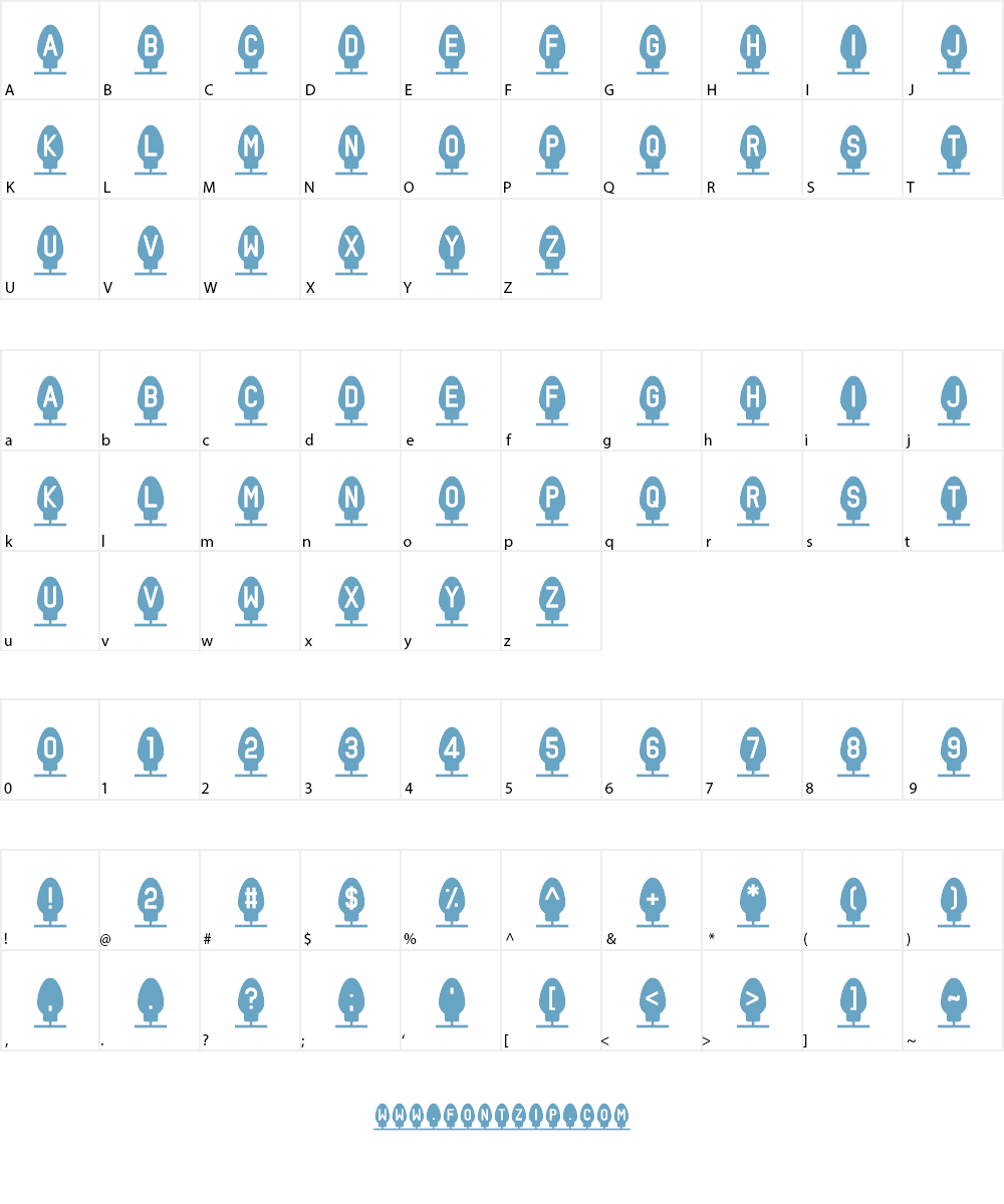 Xmas Fairy Lights Font Character